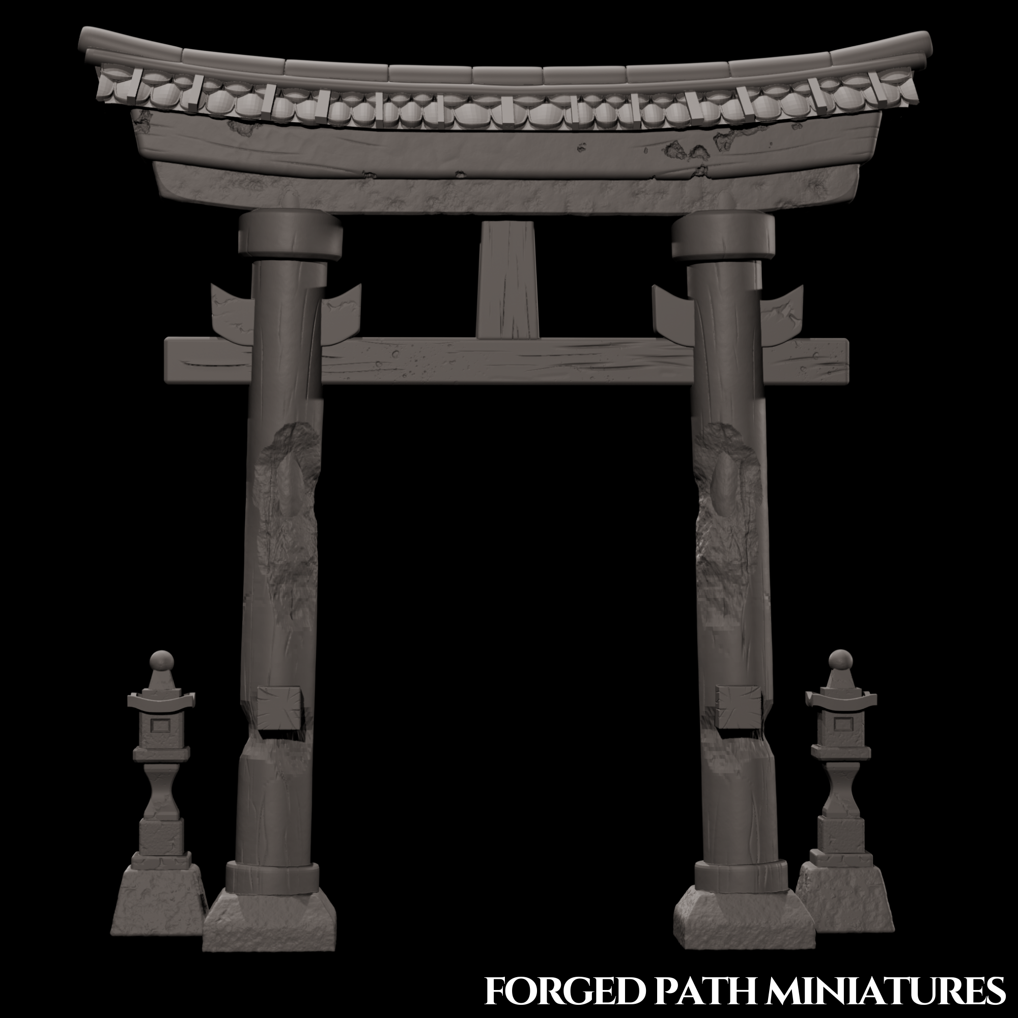 Samurai Gate Terrain – Japanese Torii Shrine Entrance | Bushido STL Scenery